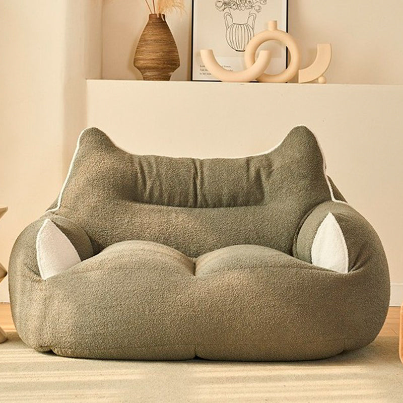 Contemporary Creative Teddy Fleece Fabric Animal Shaped Sofa Backrest Armrests For Living Room