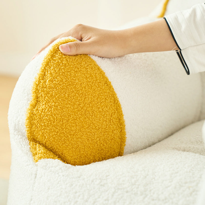Contemporary Creative Teddy Fleece Fabric Animal Shaped Sofa Backrest Armrests For Living Room