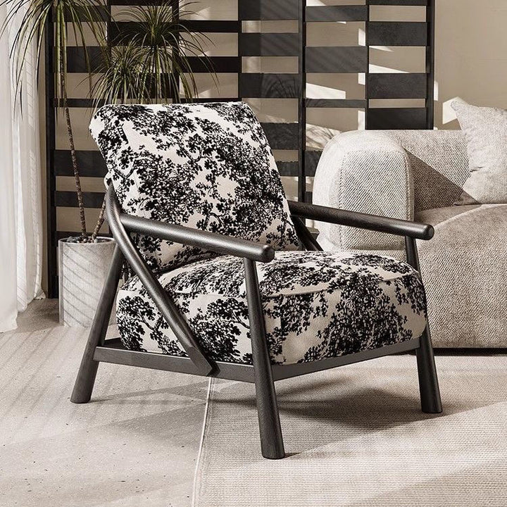 Traditionelles Vintage-Baumwoll-Leinengewebe Kohlenstoffstahlrahmen Schwamm Gebogene Sofa-Rückenlehne Armlehne Für Wohnzimmer 
