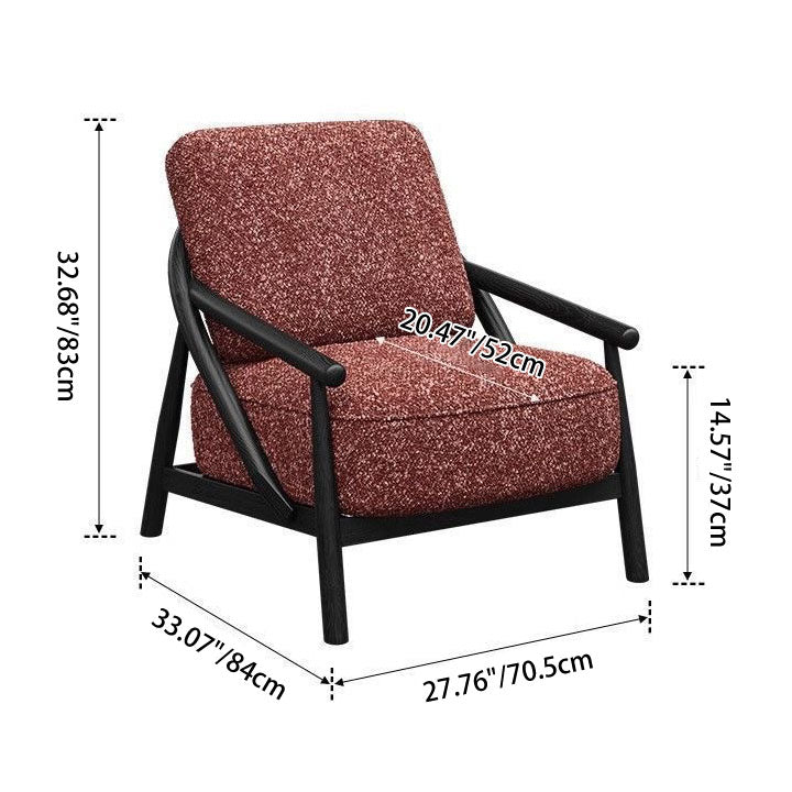 Traditional Vintage Cotton Linen Fabric Carbon Steel Frame Sponge Curved Sofa Backrest Armrest For Living Room