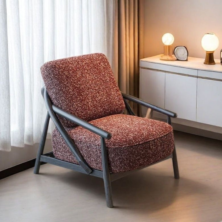 Traditional Vintage Cotton Linen Fabric Carbon Steel Frame Sponge Curved Sofa Backrest Armrest For Living Room