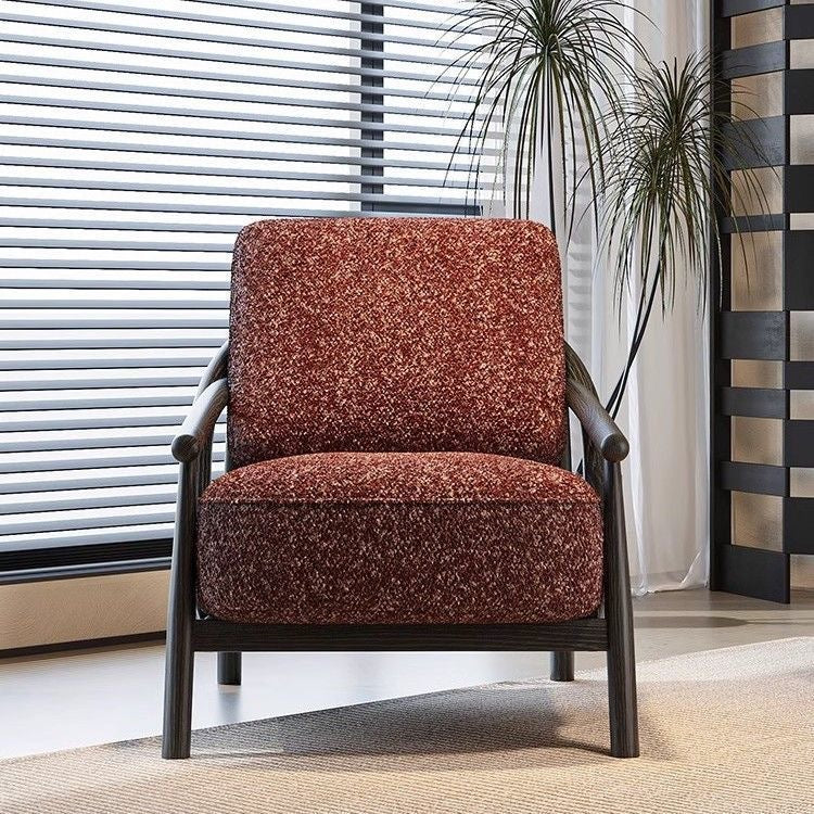Traditionelles Vintage-Baumwoll-Leinengewebe Kohlenstoffstahlrahmen Schwamm Gebogene Sofa-Rückenlehne Armlehne Für Wohnzimmer 