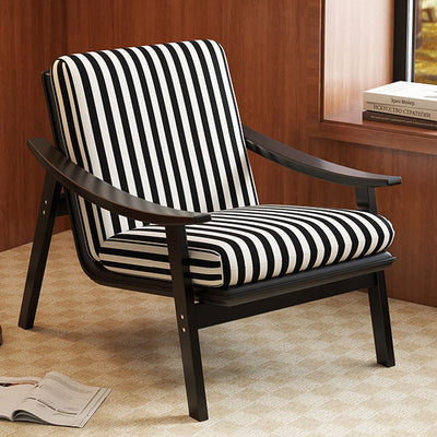 Contemporary Industrial Fabric Velvet Sponge Rubberwood Frame Curved Accent Chair Backrest Armrest For Living Room