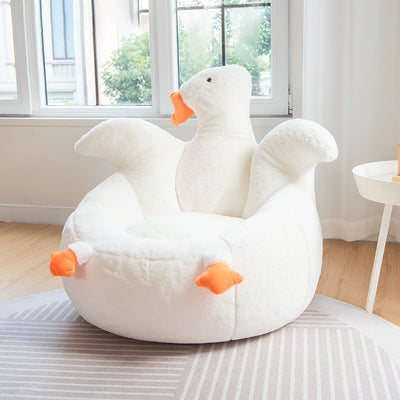 Contemporary Creative Kids Faux Rabbit Fur EPS EPP Goose Shaped Sofa Backrest Armrest For Living Room