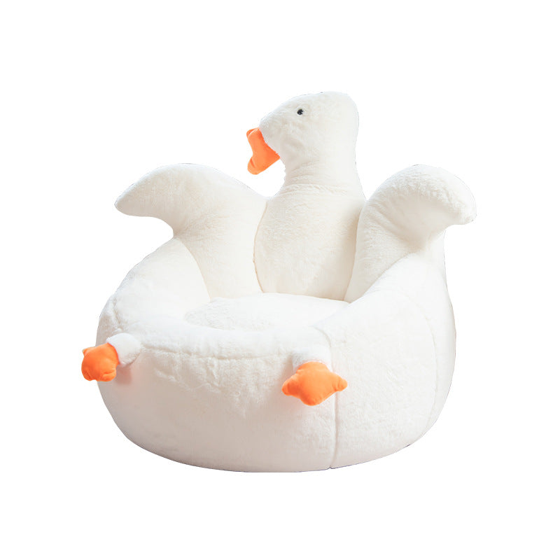 Contemporary Creative Kids Faux Rabbit Fur EPS EPP Goose Shaped Sofa Backrest Armrest For Living Room