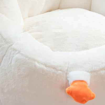 Contemporary Creative Kids Faux Rabbit Fur EPS EPP Goose Shaped Sofa Backrest Armrest For Living Room