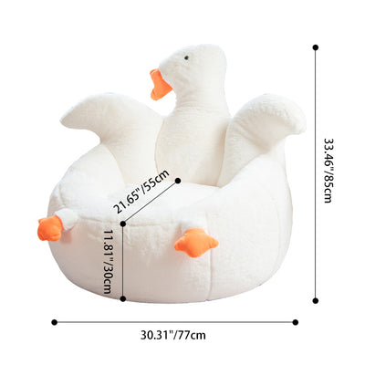 Contemporary Creative Kids Faux Rabbit Fur EPS EPP Goose Shaped Sofa Backrest Armrest For Living Room