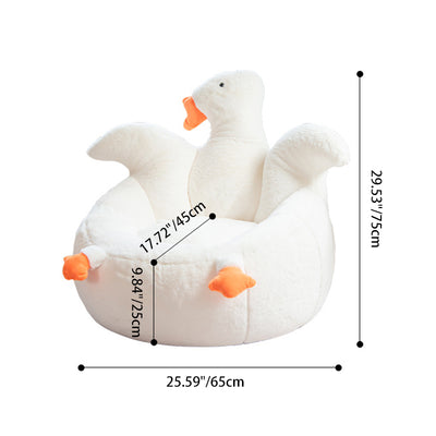 Contemporary Creative Kids Faux Rabbit Fur EPS EPP Goose Shaped Sofa Backrest Armrest For Living Room