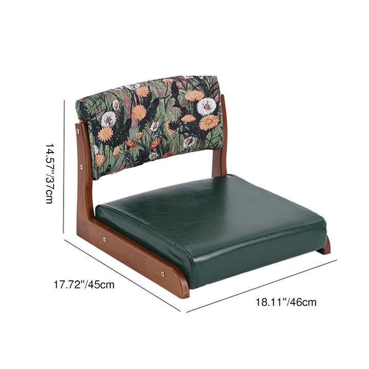 Traditioneller niedriger Hocker aus Kiefernholz mit rechteckiger Sitzfläche aus Vintage-Ölwachsleder, Rückenlehnen und Armlehnen für das Wohnzimmer 