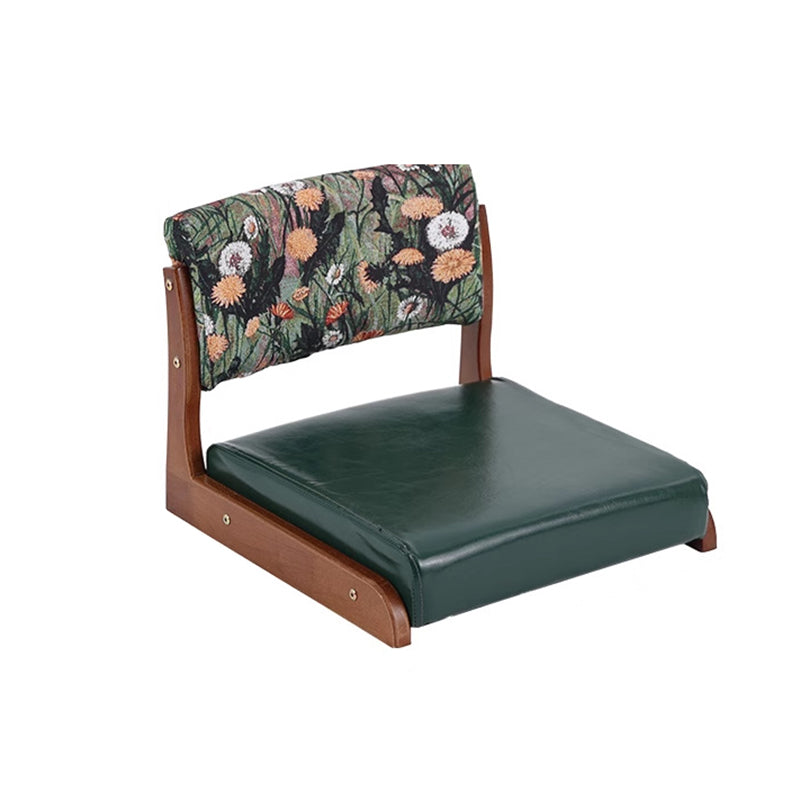 Traditioneller niedriger Hocker aus Kiefernholz mit rechteckiger Sitzfläche aus Vintage-Ölwachsleder, Rückenlehnen und Armlehnen für das Wohnzimmer 