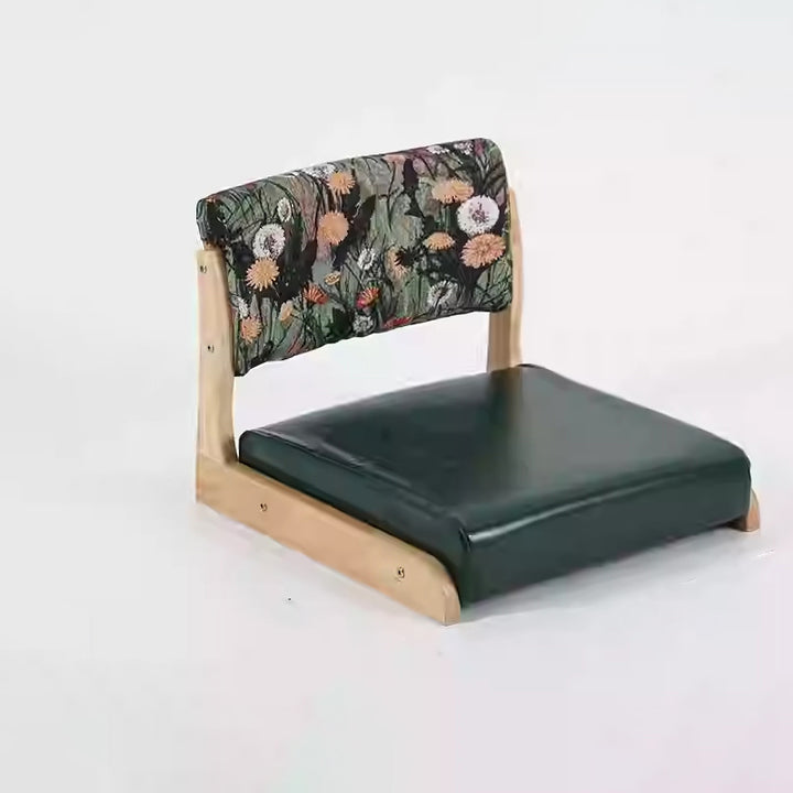 Traditioneller niedriger Hocker aus Kiefernholz mit rechteckiger Sitzfläche aus Vintage-Ölwachsleder, Rückenlehnen und Armlehnen für das Wohnzimmer 