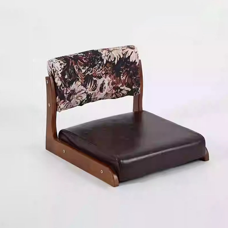 Traditioneller niedriger Hocker aus Kiefernholz mit rechteckiger Sitzfläche aus Vintage-Ölwachsleder, Rückenlehnen und Armlehnen für das Wohnzimmer 