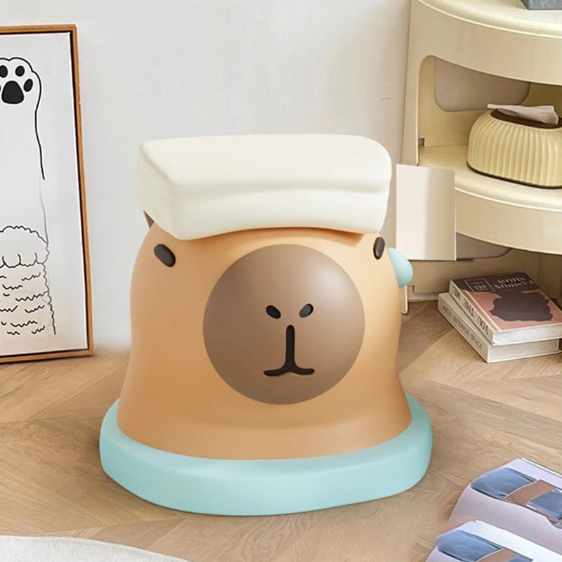 Contemporary Creative Kids Resin Cartoon Dolphin Shaped Low Stool Backless Armless For Living Room