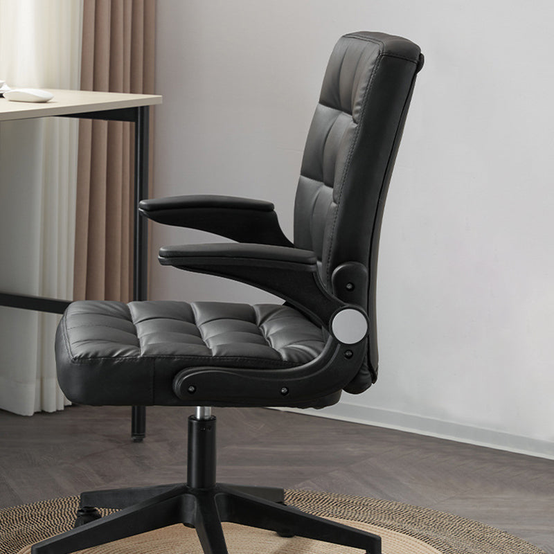 Modern Minimalist Linen Wood Plastic Metal Mid-Back Swivel Height Adjustable Desk Chair Backrest Armrest For Home Office