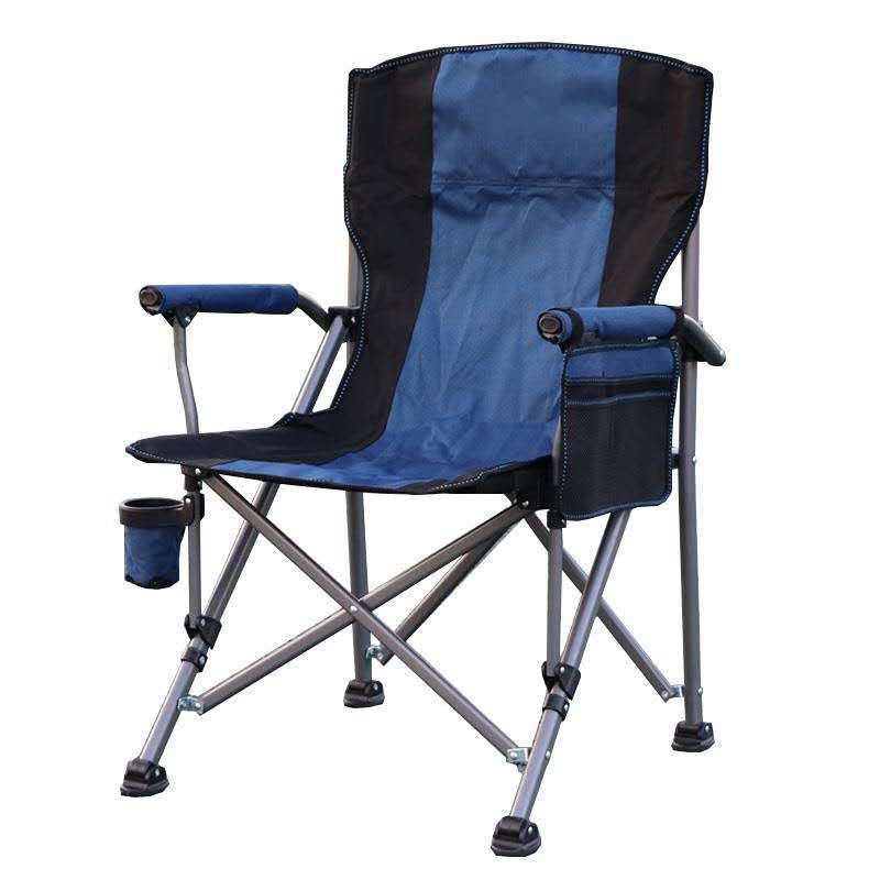 Modern Simplicity Oxford Fabric Carbon Steel Square Foldable Camping Chair Backrest Armrest For Garden