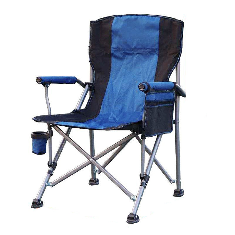Modern Simplicity Oxford Fabric Carbon Steel Square Foldable Camping Chair Backrest Armrest For Garden