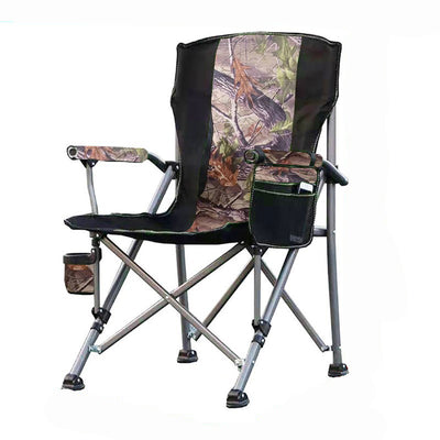 Modern Simplicity Oxford Fabric Carbon Steel Square Foldable Camping Chair Backrest Armrest For Garden