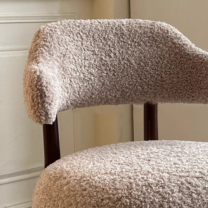 Chaise d’appoint courbée sans accoudoirs pour salon, en frêne, mousse, style contemporain scandinave, avec dossier, type iambe 