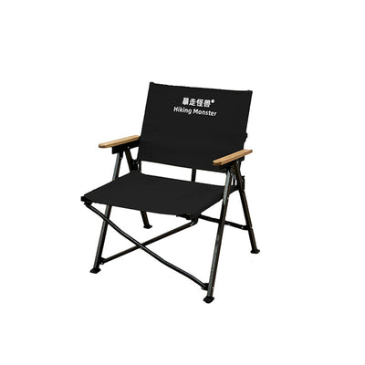 Modern Simplicity Square Oxford Fabric Carbon Steel Foldable Camping Chair Backrest Armrest For Garden