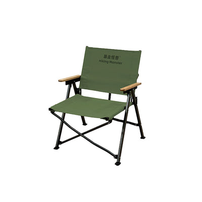 Modern Simplicity Square Oxford Fabric Carbon Steel Foldable Camping Chair Backrest Armrest For Garden