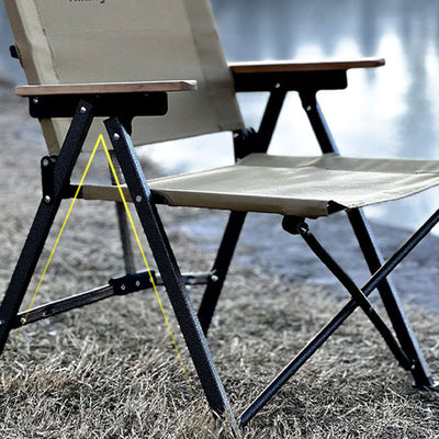 Modern Simplicity Square Oxford Fabric Carbon Steel Foldable Camping Chair Backrest Armrest For Garden