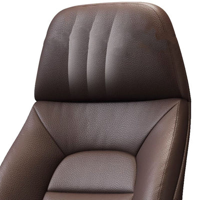 Modern Minimalist PU Leather Aluminum Alloy Sponge Curved Height Adjustable Swivel Desk Chair Backrest Armrest For Home Office