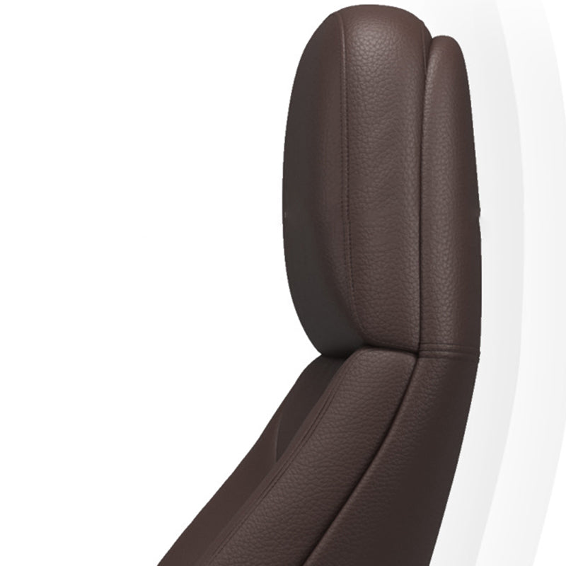 Modern Minimalist PU Leather Aluminum Alloy Sponge Curved Height Adjustable Swivel Desk Chair Backrest Armrest For Home Office