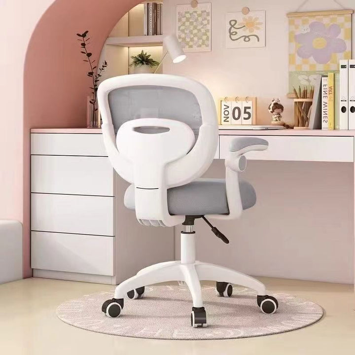 Modern Minimalist Kids Fabric Nylon Plastic Stainless Steel Mid-Back Height Adjustable Desk Chair Backrest Armrest Footrest For Home Office