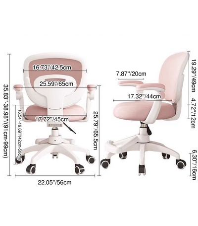 Modern Minimalist Kids Fabric Nylon Plastic Stainless Steel Mid-Back Height Adjustable Desk Chair Backrest Armrest Footrest For Home Office