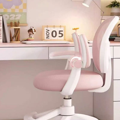 Modern Minimalist Kids Fabric Nylon Plastic Stainless Steel Mid-Back Height Adjustable Desk Chair Backrest Armrest Footrest For Home Office