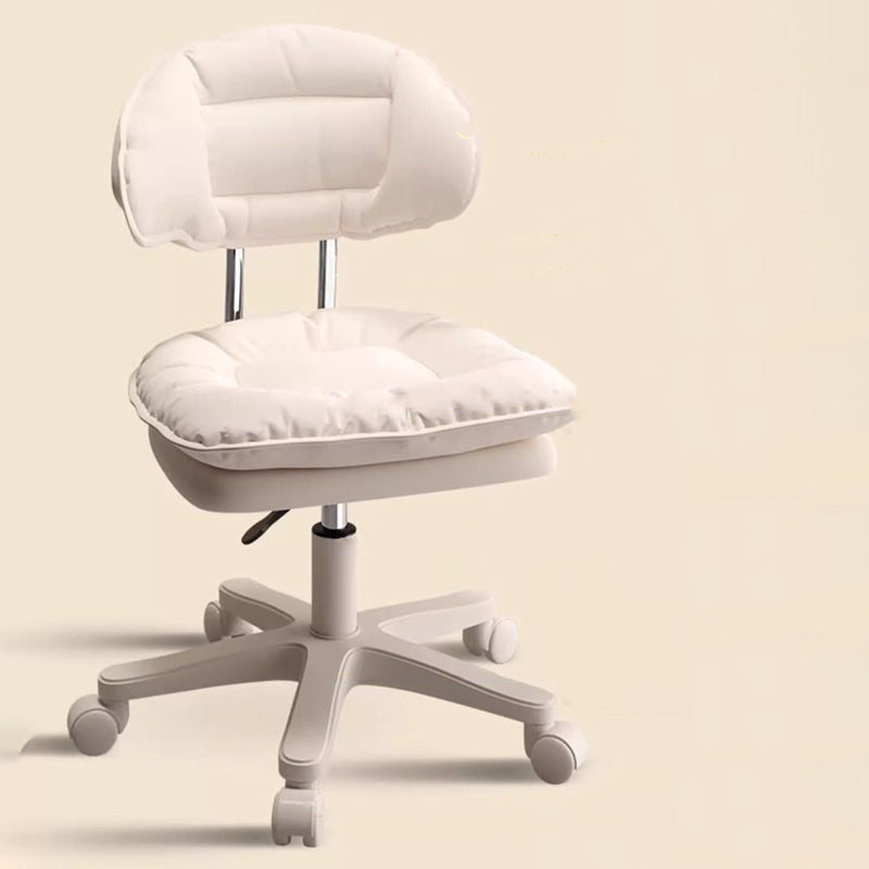 Moderner minimalistischer Hocker aus gebogenem PU-Leder, MDF, Kohlenstoffstahlrahmen, Schwamm, höhenverstellbare Rückenlehne, ohne Armlehnen, für das Schlafzimmer 