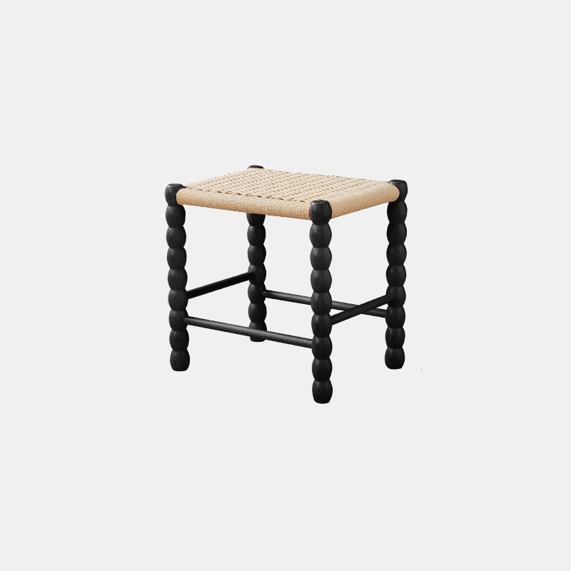 Modern Minimalist Rectangular Kraft Paper Solid Wood Bench Backless Armless For Living Room