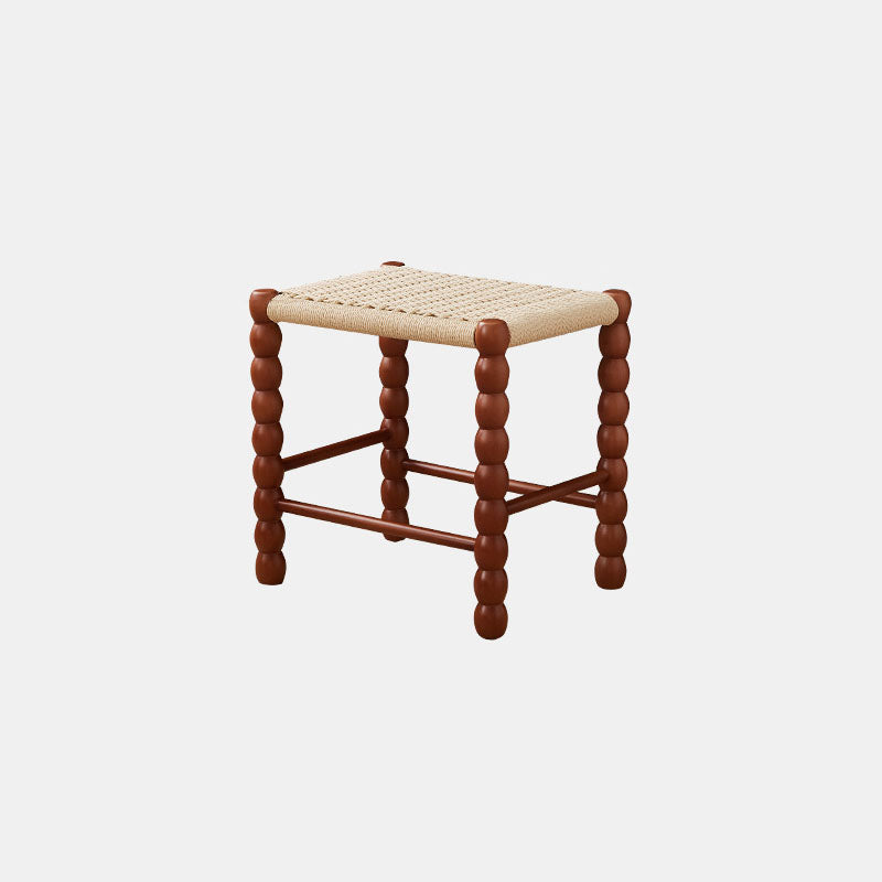 Modern Minimalist Rectangular Kraft Paper Solid Wood Bench Backless Armless For Living Room