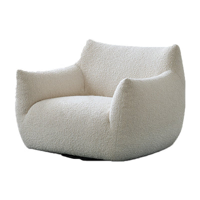 Modern Minimalist Totoro-Inspired Shape Iamb Fleece Solid Wood Multi-layer Board Solid Wood Sofa Backrest Armrest For Living Room