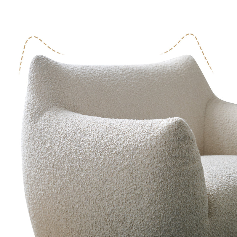 Modern Minimalist Totoro-Inspired Shape Iamb Fleece Solid Wood Multi-layer Board Solid Wood Sofa Backrest Armrest For Living Room