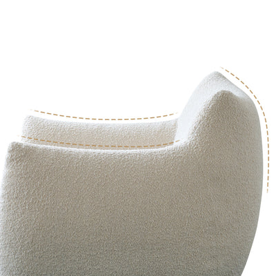 Modern Minimalist Totoro-Inspired Shape Iamb Fleece Solid Wood Multi-layer Board Solid Wood Sofa Backrest Armrest For Living Room