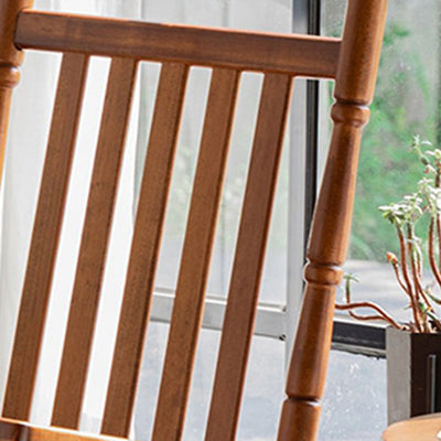 Modern Minimalist Curved Poplar Wood Rocking Chair Backrest Armrest For Living Room