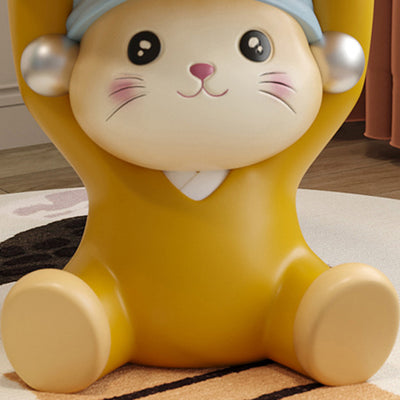 Contemporary Creative Kids Cat Shape Resin Low Stool Backless Armless For Living Room