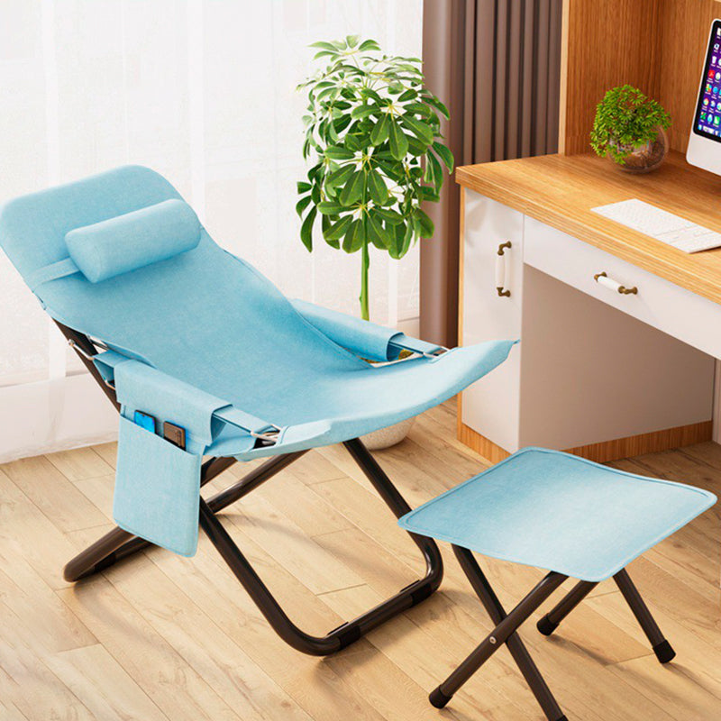 Modern Minimalist Rectangular Oxford Cloth Carbon Steel Recliner Armrest Backrest For Living Room