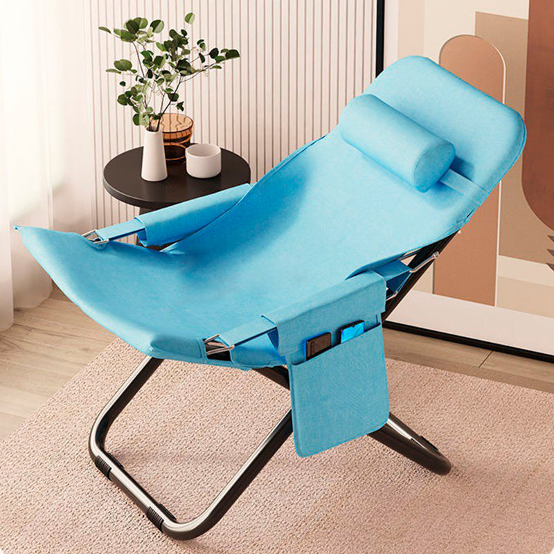 Modern Minimalist Rectangular Oxford Cloth Carbon Steel Recliner Armrest Backrest For Living Room