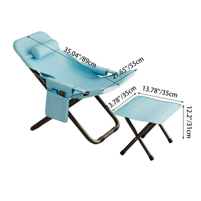 Modern Minimalist Rectangular Oxford Cloth Carbon Steel Recliner Armrest Backrest For Living Room