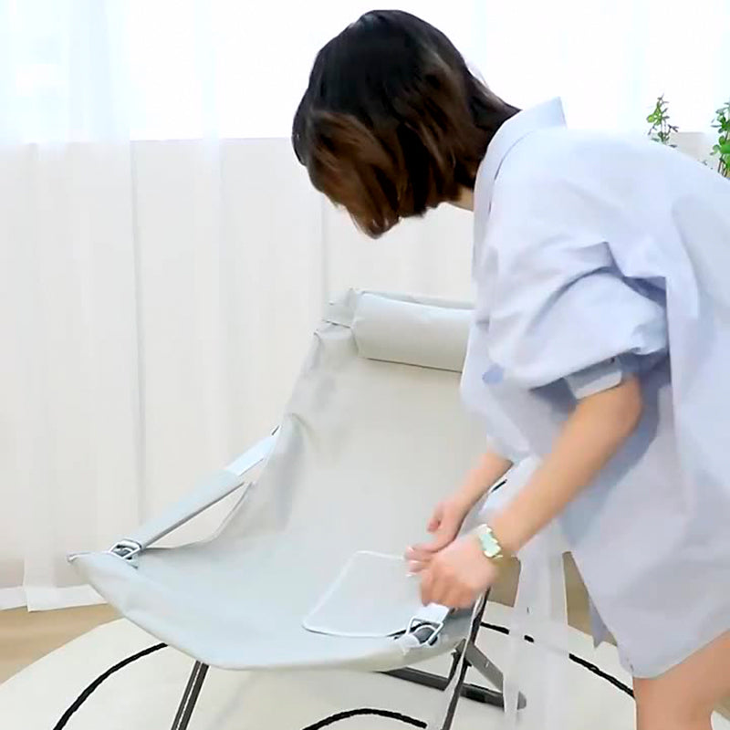 Modern Minimalist Rectangular Oxford Cloth Carbon Steel Recliner Armrest Backrest For Living Room