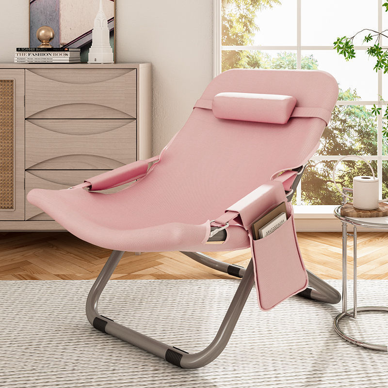 Modern Minimalist Rectangular Oxford Cloth Carbon Steel Recliner Armrest Backrest For Living Room