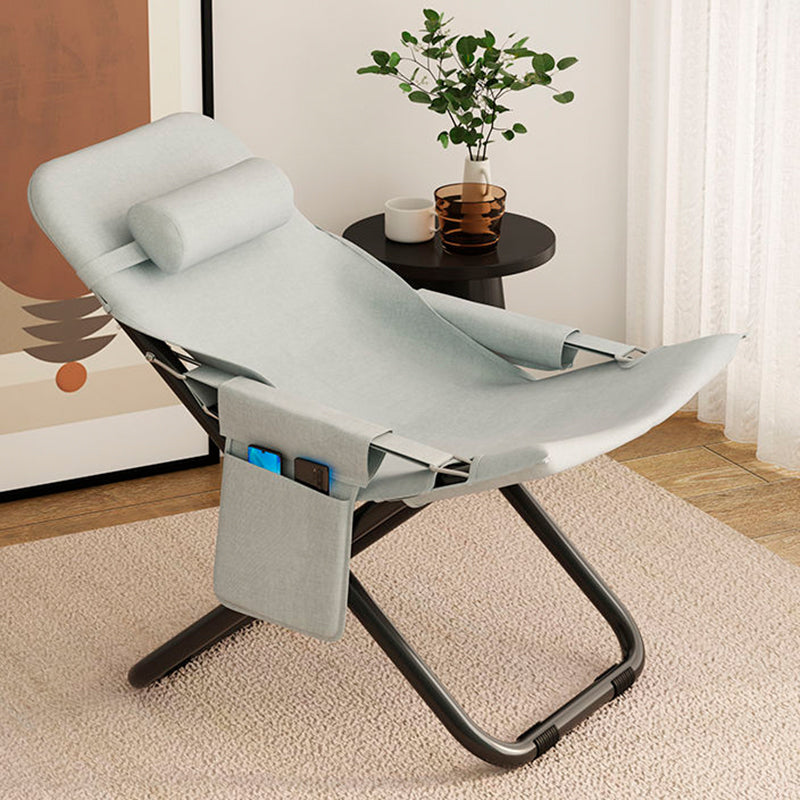 Modern Minimalist Rectangular Oxford Cloth Carbon Steel Recliner Armrest Backrest For Living Room