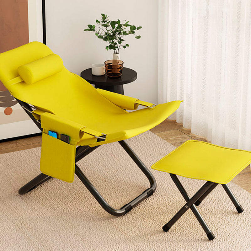 Modern Minimalist Rectangular Oxford Cloth Carbon Steel Recliner Armrest Backrest For Living Room