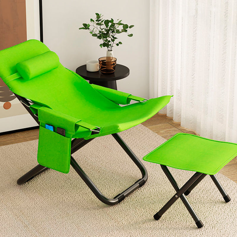 Modern Minimalist Rectangular Oxford Cloth Carbon Steel Recliner Armrest Backrest For Living Room