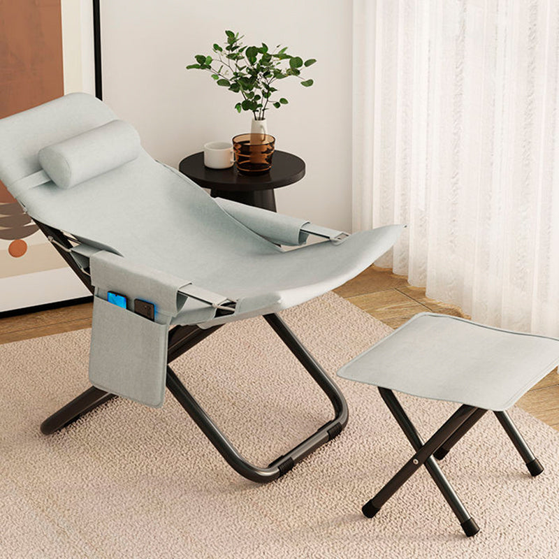 Modern Minimalist Rectangular Oxford Cloth Carbon Steel Recliner Armrest Backrest For Living Room