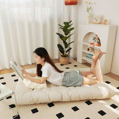 Modern Minimalist Curved Tech Fabric Carbon Steel Sponge Rocking Chair With Backrest Armrest For Bedroom