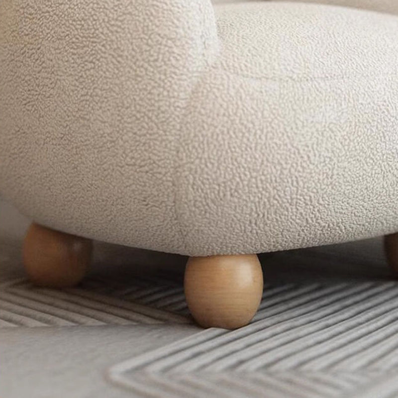 Contemporary Creative Kids Bear Shape Lamb Fleece Rubberwood Sponge Sofa Backrest Armrest For Living Room