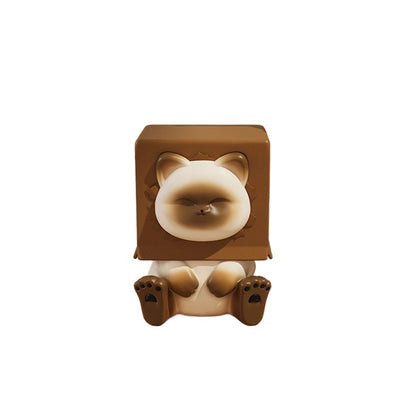 Contemporary Creative Kids Cat Shape Resin Low Stool Backless Armless For Entryways